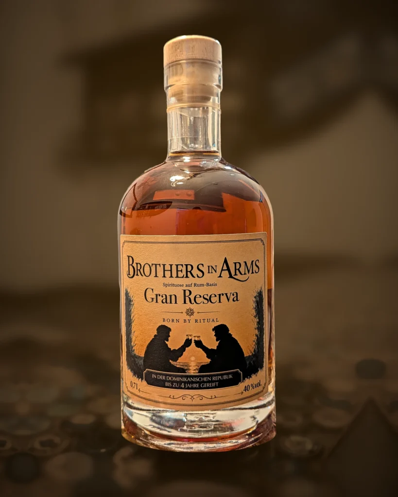 BODOLI Brothers in Arms Gran Reserva – Spirituose auf Rum-Basis – Flasche, Vorderseite