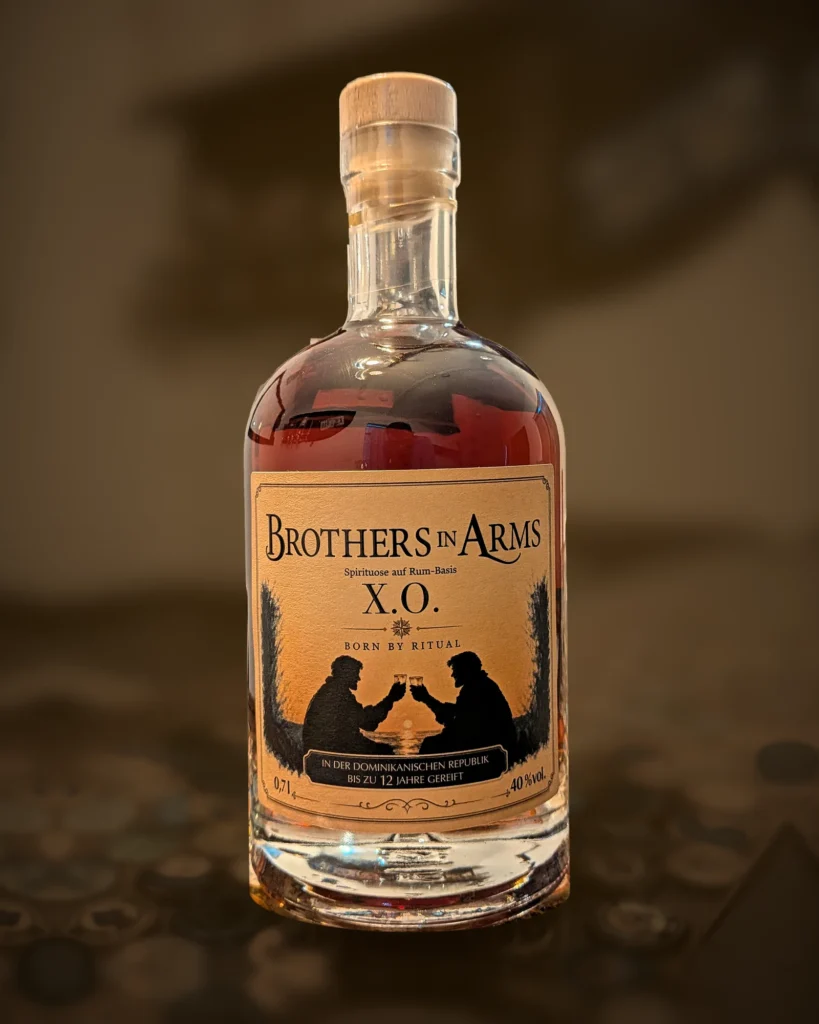 BODOLI Brothers in Arms X.O. – Spirituose auf Rum-Basis – Flasche, Vorderseite