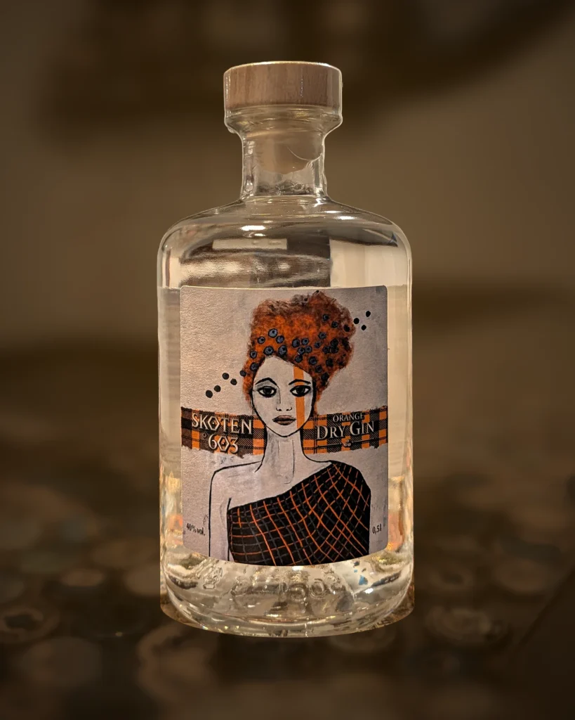 BODOLI SKOTEN°603 Orange Dry Gin – Flasche, Vorderseite